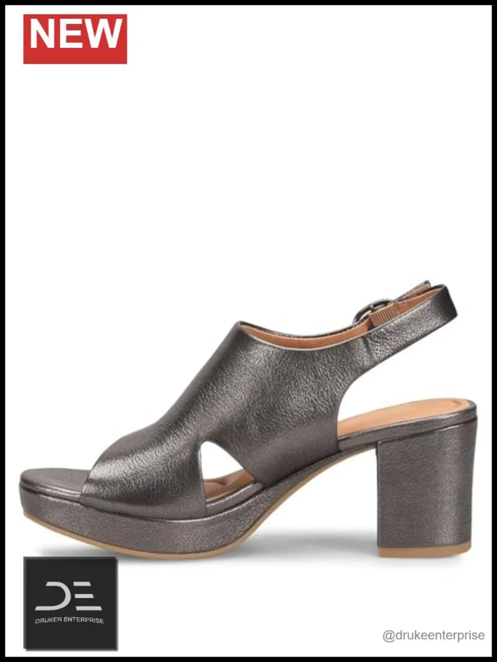 Söfft Liv Women's Leather Platform Sandals Peep Toe Slingback Dress Shoes